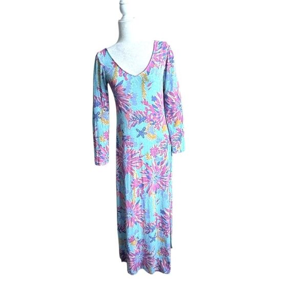 Lilly Pulitzer Lauren Maxi Dress Floral Trippin and Slippin SZ S - Picture 2 of 14